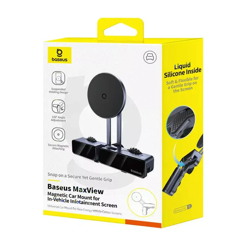 Magnetischer Auto-Bildschirmhalter Baseus MaxView Grau für Smartphone- und Tablet-Befestigung am Fahrzeugdisplay