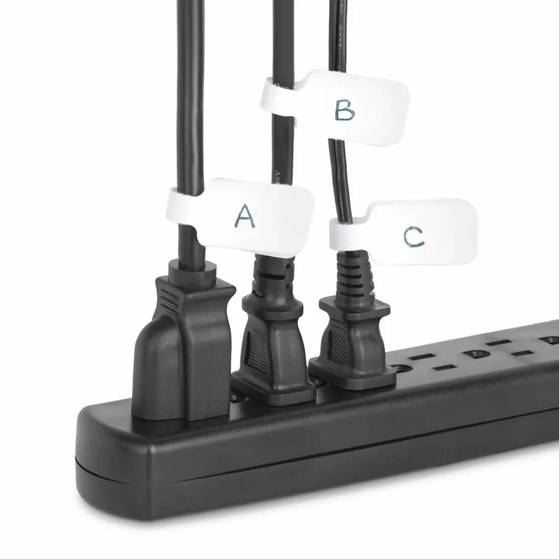 StarTech.com 3,5 Zoll (9cm) Kabelbeschriftungsschilder, 100er-Pack, Weiß, Haken-zu-Haken Klettverschluss-Kabeletiketten, beschreibbare Kabelkennzeichnungen für das Kabelmanagement, Kabelidentifikationsetiketten