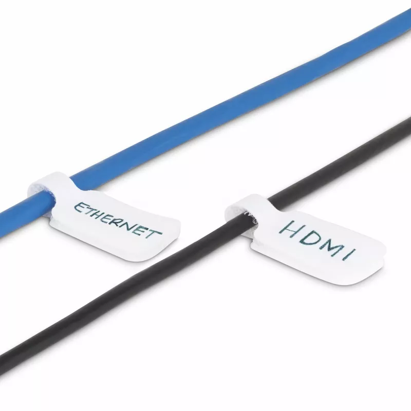 StarTech.com 3,5 Zoll (9cm) Kabelbeschriftungsschilder, 100er-Pack, Weiß, Haken-zu-Haken Klettverschluss-Kabeletiketten, beschreibbare Kabelkennzeichnungen für das Kabelmanagement, Kabelidentifikationsetiketten