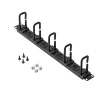 StarTech.com 1U 19 Zoll Kabelmanagement-Organizer – D-Ring-Haken Netzwerk-/Server-Rack-Kabelmanager – Horizontales Kabelpanel für Rechenzentren mit Durchführungslöchern, inkl. Montagematerial – EIA/ECA-310-E