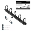 StarTech.com 1U 19 Zoll Kabelmanagement-Organizer – D-Ring-Haken Netzwerk-/Server-Rack-Kabelmanager – Horizontales Kabelpanel für Rechenzentren mit Durchführungslöchern, inkl. Montagematerial – EIA/ECA-310-E