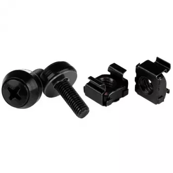 StarTech.com M5 x 12 mm - Schrauben und Käfigmuttern - 50er-Pack, Schwarz