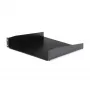 StarTech.com 2HE Server-Rack-Einlegeboden – Universeller Rack-Montage-Auslegerboden für 19-Zoll-Netzwerk-Equipment-Rack & -Schrank – Hochbelastbarer Stahl – Tragfähigkeit 20 kg – 400 mm tiefer Boden, Schwarz