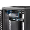StarTech.com 2HE Server-Rack-Einlegeboden – Universeller Rack-Montage-Auslegerboden für 19-Zoll-Netzwerk-Equipment-Rack & -Schrank – Hochbelastbarer Stahl – Tragfähigkeit 20 kg – 400 mm tiefer Boden, Schwarz