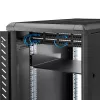 StarTech.com 2HE Server-Rack-Einlegeboden – Universeller Rack-Montage-Auslegerboden für 19-Zoll-Netzwerk-Equipment-Rack & -Schrank – Hochbelastbarer Stahl – Tragfähigkeit 20 kg – 400 mm tiefer Boden, Schwarz