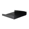 StarTech.com 2HE Server-Rack-Einlegeboden – Universeller Rack-Montage-Auslegerboden für 19-Zoll-Netzwerk-Equipment-Rack & -Schrank – Hochbelastbarer Stahl – Tragfähigkeit 20 kg – 400 mm tiefer Boden, Schwarz