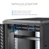 StarTech.com 2HE Server-Rack-Einlegeboden – Universeller Rack-Montage-Auslegerboden für 19-Zoll-Netzwerk-Equipment-Rack & -Schrank – Hochbelastbarer Stahl – Tragfähigkeit 20 kg – 400 mm tiefer Boden, Schwarz