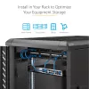 StarTech.com 2HE Server-Rack-Einlegeboden – Universeller Rack-Montage-Auslegerboden für 19-Zoll-Netzwerk-Equipment-Rack & -Schrank – Hochbelastbarer Stahl – Tragfähigkeit 20 kg – 400 mm tiefer Boden, Schwarz