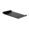 StarTech.com 1U Feste Server-Rack-Montageablage - 25,4 cm tiefe Universal-Kragarm-Ablage aus Stahl für 19-Zoll-AV-/Netzwerk-Equipment-Rack - Robust - Tragfähigkeit 20 kg, Schwarz