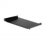 StarTech.com 1U Feste Server-Rack-Montageablage - 25,4 cm tiefe Universal-Kragarm-Ablage aus Stahl für 19-Zoll-AV-/Netzwerk-Equipment-Rack - Robust - Tragfähigkeit 20 kg, Schwarz