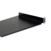 StarTech.com 1U Feste Server-Rack-Montageablage - 25,4 cm tiefe Universal-Kragarm-Ablage aus Stahl für 19-Zoll-AV-/Netzwerk-Equipment-Rack - Robust - Tragfähigkeit 20 kg, Schwarz