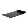 StarTech.com 1U Feste Server-Rack-Montageablage - 25,4 cm tiefe Universal-Kragarm-Ablage aus Stahl für 19-Zoll-AV-/Netzwerk-Equipment-Rack - Robust - Tragfähigkeit 20 kg, Schwarz