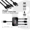 CLUB3D USB Type C + HDMI™ + MiniDisplayPort™ 1.2 zu HDMI™ 4K60Hz HDR M/M Aktiver Adapter 32AWG