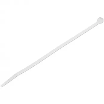 StarTech.com 20 cm Kabelbinder – 4 mm breit, 55 mm Bündeldurchmesser, 22 kg Zugfestigkeit, selbstsichernde Nylon-Kabelbinder mit gebogener Spitze – 94V-2/UL-gelistet, 100er-Pack – Weiß