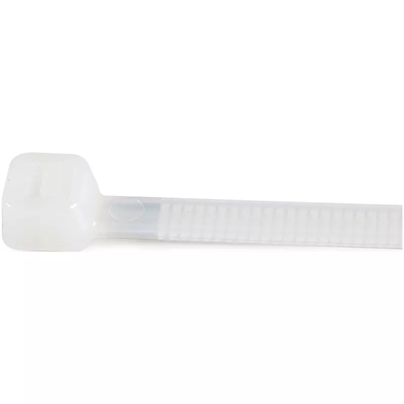 StarTech.com 20 cm Kabelbinder – 4 mm breit, 55 mm Bündeldurchmesser, 22 kg Zugfestigkeit, selbstsichernde Nylon-Kabelbinder mit gebogener Spitze – 94V-2/UL-gelistet, 100er-Pack – Weiß