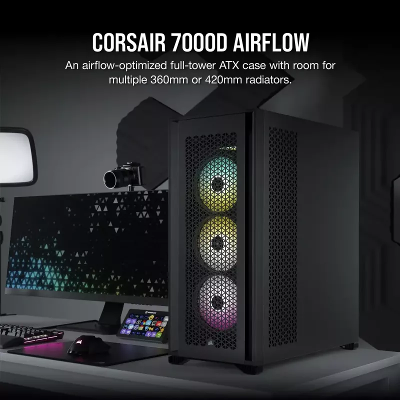 PC-Gehäuse Corsair 7000D Airflow Full Tower Schwarz