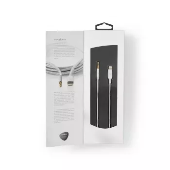 Nedis CCTB39940AL10 Lightning-Kabel 1m Aluminium 3,5-mm-Anschluss