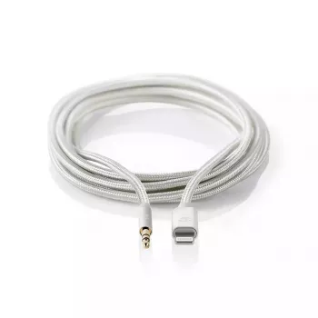 Nedis CCTB39940AL10 Lightning-Kabel 1m Aluminium 3,5-mm-Anschluss