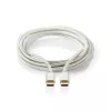 USB-Kabel Nedis CCTB60800AL20 USB 2.0 2 m USB C Silber