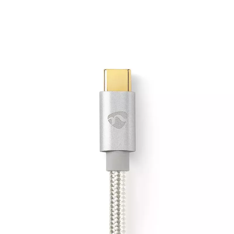 USB-Kabel Nedis CCTB60800AL20 USB 2.0 2 m USB C Silber
