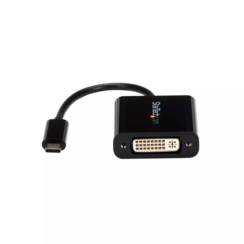 StarTech.com USB-C auf DVI Adapter – Schwarz – 1920x1200 – USB Typ-C Videokonverter für Ihren DVI-D Bildschirm/Monitor/Projektor – Aktualisierte Version ist CDP2DVIEC