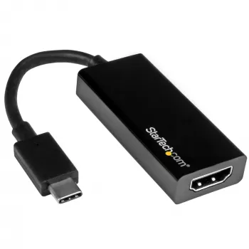 StarTech.com USB-C zu HDMI Adapter mit 4K 30Hz - Schwarz, 3.2 Gen 2 (3.1 Gen 2), USB Type-C, HDMI-Ausgang, 3840 x 2160 Pixel