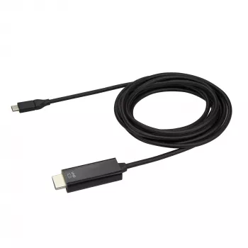StarTech.com 3m USB-C-auf-HDMI-Kabel – 4K 60Hz USB Type-C auf HDMI 2.0 Videoadapterkabel – Thunderbolt 3 kompatibel – Laptop zu HDMI Monitor/Display – DP 1.2 Alt Mode HBR2 – Schwarz