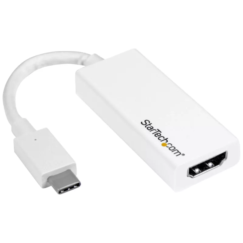 StarTech.com USB-C auf HDMI Adapter - Weiß - 4K 60Hz, USB Typ-C, HDMI-Ausgang, 3840 x 2160 Pixel