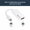 StarTech.com USB-C auf HDMI Adapter - Weiß - 4K 60Hz, USB Typ-C, HDMI-Ausgang, 3840 x 2160 Pixel