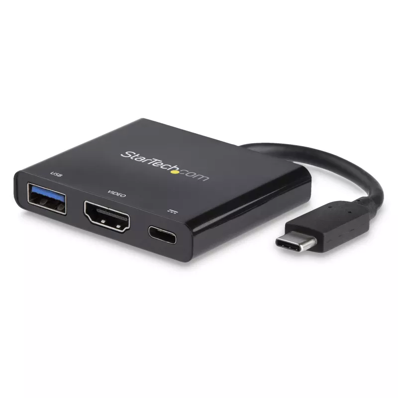 StarTech.com USB-C Multiport-Adapter mit HDMI – USB 3.0 Port – 60W PD – Schwarz
