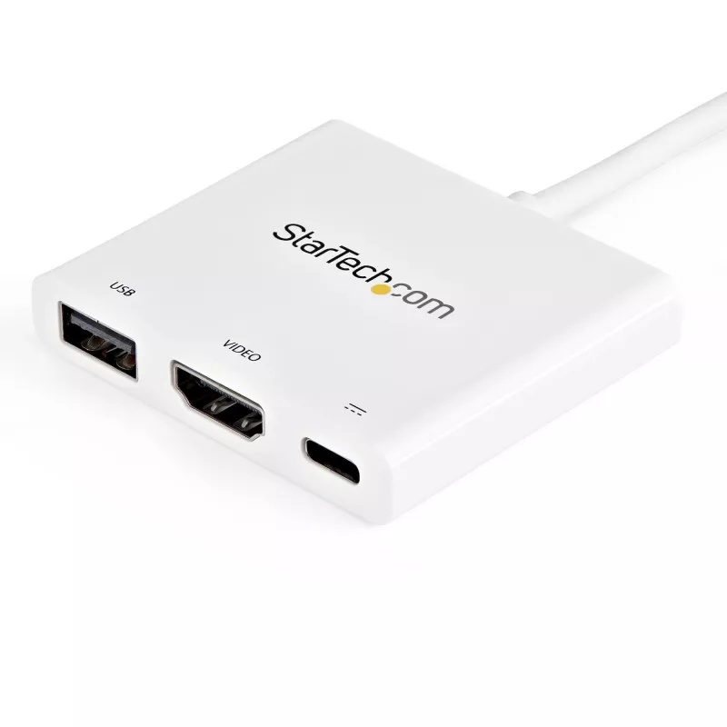 StarTech.com USB-C Multiport-Adapter mit HDMI – USB-3.0-Anschluss – 60 W PD – Weiß