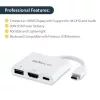 StarTech.com USB-C Multiport-Adapter mit HDMI – USB-3.0-Anschluss – 60 W PD – Weiß