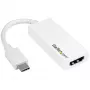 StarTech.com USB-C auf HDMI Adapter mit 4K 30Hz - Weiß, USB Type-C, HDMI-Ausgang, 3840 x 2160 Pixel