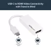 StarTech.com USB-C auf HDMI Adapter mit 4K 30Hz - Weiß, USB Type-C, HDMI-Ausgang, 3840 x 2160 Pixel