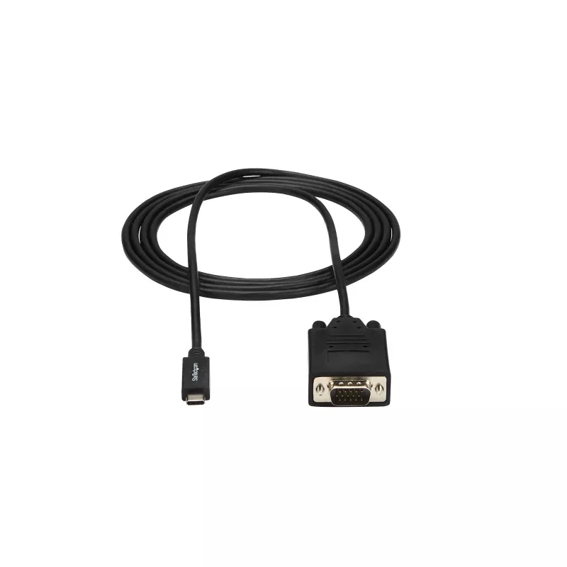 StarTech.com 1,8 m USB-C-auf-VGA-Kabel – 1920 x 1200/1080p USB-Typ-C-zu-VGA-Video-Aktivadapterkabel – Thunderbolt 3-kompatibel – Laptop zu VGA-Monitor/Projektor – DP Alt Mode HBR2