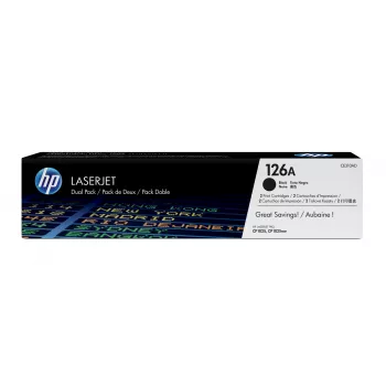 HP 126A 2er-Pack Schwarz Original LaserJet Tonerkartuschen, 2400 Seiten, Schwarz, 2 Stk.