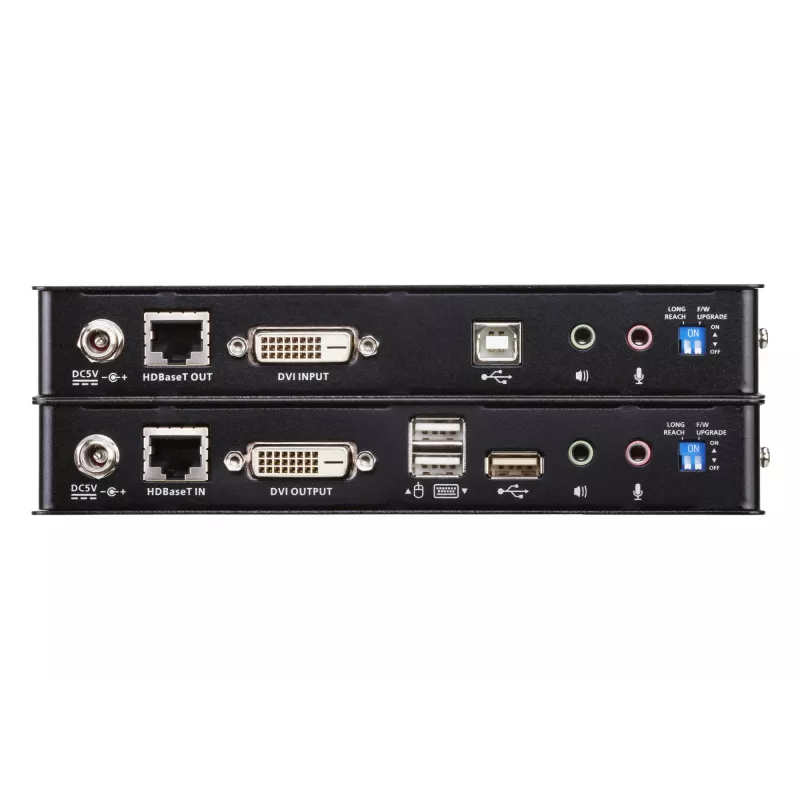 ATEN USB 2.0 DVI Single Link über 1 CAT Kabel (100 m) KVM-Extender mit voller USB 2.0-Unterstützung (bis zu 480 Mbit/s) / HDBaseT 2.0