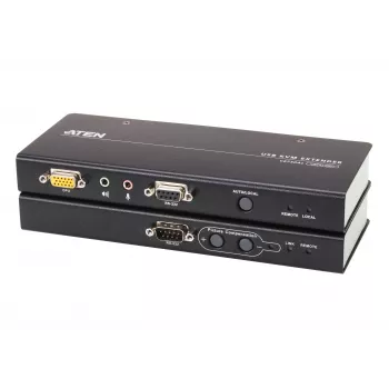 ATEN USB VGA KVM Extender mit Audio und RS-232 (200 m), Sender & Empfänger, Kabelgebunden, 200 m, Cat5, 1920 x 1200 Pixel, Drucktasten