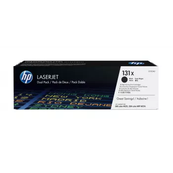 HP 131X 2er-Pack Original LaserJet Tonerkartuschen, Schwarz, Hohe Reichweite