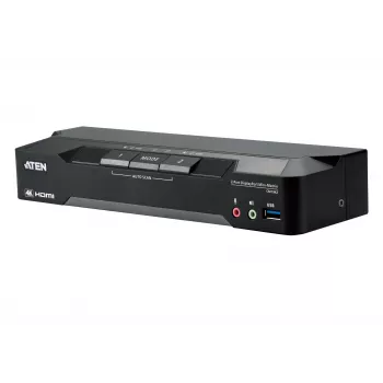ATEN 2-Port 4K DisplayPort Dual-Display-Mini-Matrix-Boundless-KVM-Switch