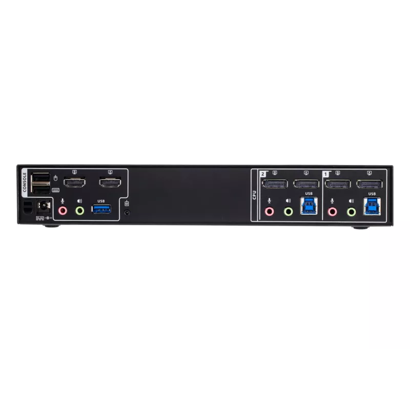 ATEN 2-Port 4K DisplayPort Dual-Display-Mini-Matrix-Boundless-KVM-Switch