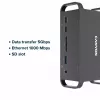 Dockingstation CANYON CNS-HDS95ST — USB-C (USB 3.2 Gen 2) Dockingstation mit 2× HDMI, 2× USB 3.2 Gen 1, 2× USB 2.0, Gigabit Ethernet, 100 W, Aluminium, schwarz