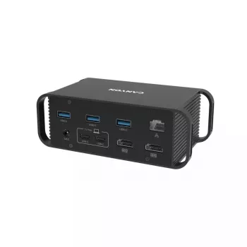 Dockingstation CANYON CNS-HDS95ST — USB-C (USB 3.2 Gen 2) Dockingstation mit 2× HDMI, 2× USB 3.2 Gen 1, 2× USB 2.0, Gigabit Ethernet, 100 W, Aluminium, schwarz