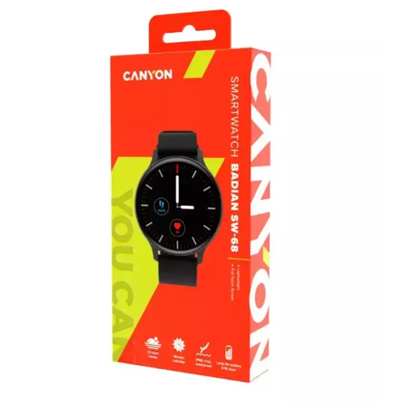Smartwatch Canyon CNS-SW68BB Schwarz