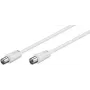 Microconnect COAX025W Koaxialkabel 2,5 m Weiß