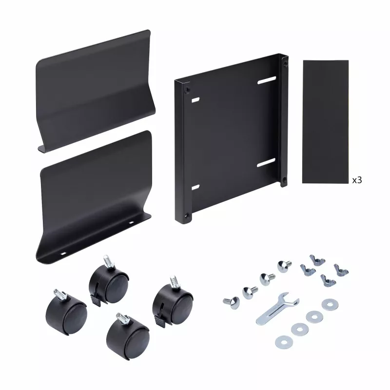 StarTech.com Computer-Turm-Wagen, rollbarer mobiler CPU-Caddy auf Rädern (Rollen), max. Last 21 kg, verstellbare PC-Gehäusehalterung, Desktop-Bodenständer, Stahl-Dolly