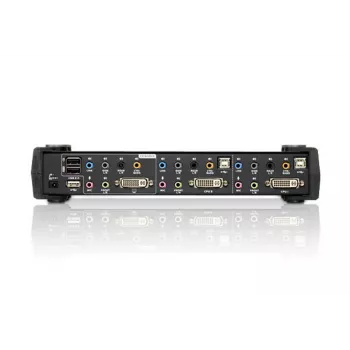 ATEN 2-Port USB DVI Dual Link KVM-Switch mit Audio & USB 2.0 Hub (KVM-Kabel inklusive)