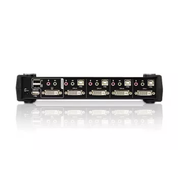 ATEN 4-Port USB DVI Dual Link KVM Switch mit Audio & USB 2.0 Hub (KVM-Kabel enthalten)