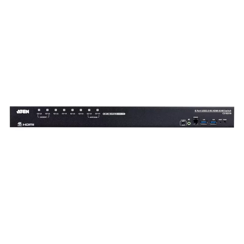 ATEN 8-Port USB 3.0 4K HDMI KVM Switch, 4096 x 2160 Pixel, 4K Ultra HD, 9,77 W, Schwarz
