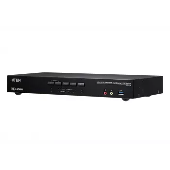 ATEN 4-Port USB 3.0 4K HDMI Dual Display KVMP™ Switch, 4096 x 2160 Pixel, 4K Ultra HD, 4,42 W, Schwarz